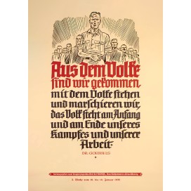 Plakat „Aus dem Volke ...“ (Dr. Joseph Goebbels)